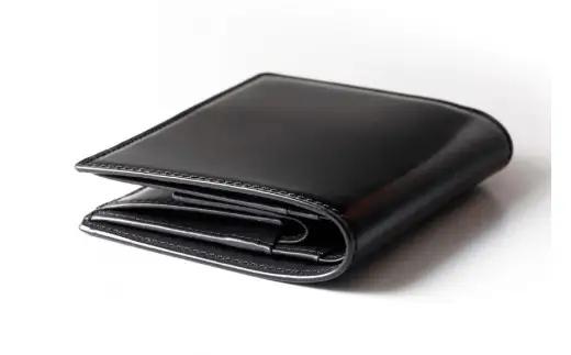 SOMES 財布 メンズ ディアマン スマートウォレット ブラック DM-03 二つ折り 本革