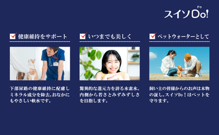 スイソDo！レギュラーサイズ 225ml×20本 高濃度水素水 ペット用水素水 保存水 非常持ち出し用アルミ容器 ペットウォーター 人間ペット共用 雪解け水 清涼飲料水