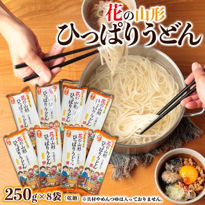 ふるさと納税 山形市 花の山形ひっぱりうどん 250g×8袋 FZ26-797