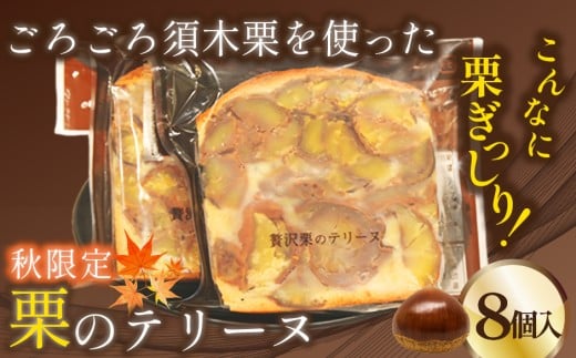 【2026年1月以降発送】ごろごろ須木栗の贅沢テリーヌ（8個入り） 栗菓子 マロン 栗スイーツ 国産 栗 くり クリ 贅沢 お取り寄せスイーツ ギフト 和スイーツ人気 スイーツ ギフト 贈答用 数量限定