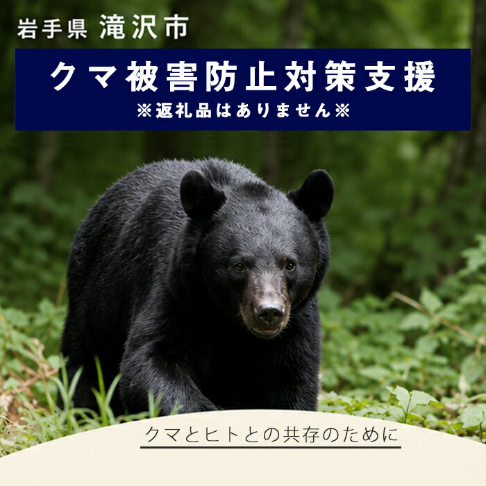 【ふるさと納税】 クマ被害防止対策支援 ※返礼品はありません※ 熊 くま クマ 日本 東北 岩手県 滝沢市