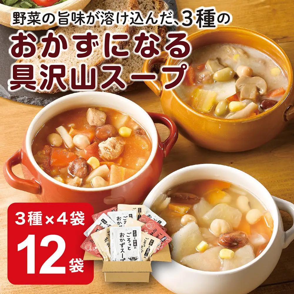 3種のごろっとおかずスープセット　12袋(3種×4袋)　