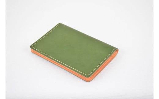 
            栃木レザー使用｜約30枚収納 本革名刺入れ｜Card holder 01｜オリーブ｜minca（全7色）
          