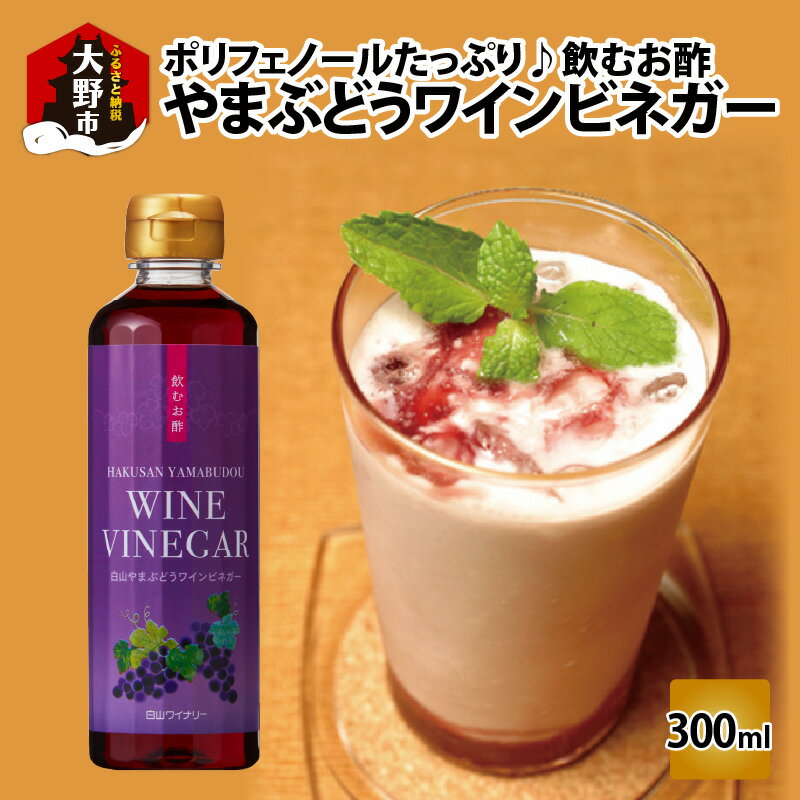 【ふるさと納税】飲むお酢　やまぶどうワインビネガー　【たれ・ドレッシング・果実酢・調味料・ワインビネガー・お酢】 [A-021004]