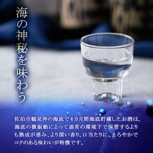 ＜先行予約受付中・2024年5月上旬より順次発送予定＞海底貯蔵 麦焼酎 香吟のささやき(720ml・1本)大分県産 国産 焼酎 麦 酒 25度 糖質ゼロ 海底酒 熟成 大分県 佐伯市【FP025】【フ