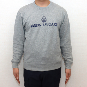 しゃこちゃんトレーナー(グレー) 1枚｜長袖 メンズ レディース ゆるきゃら 縄文 土偶 [0428]