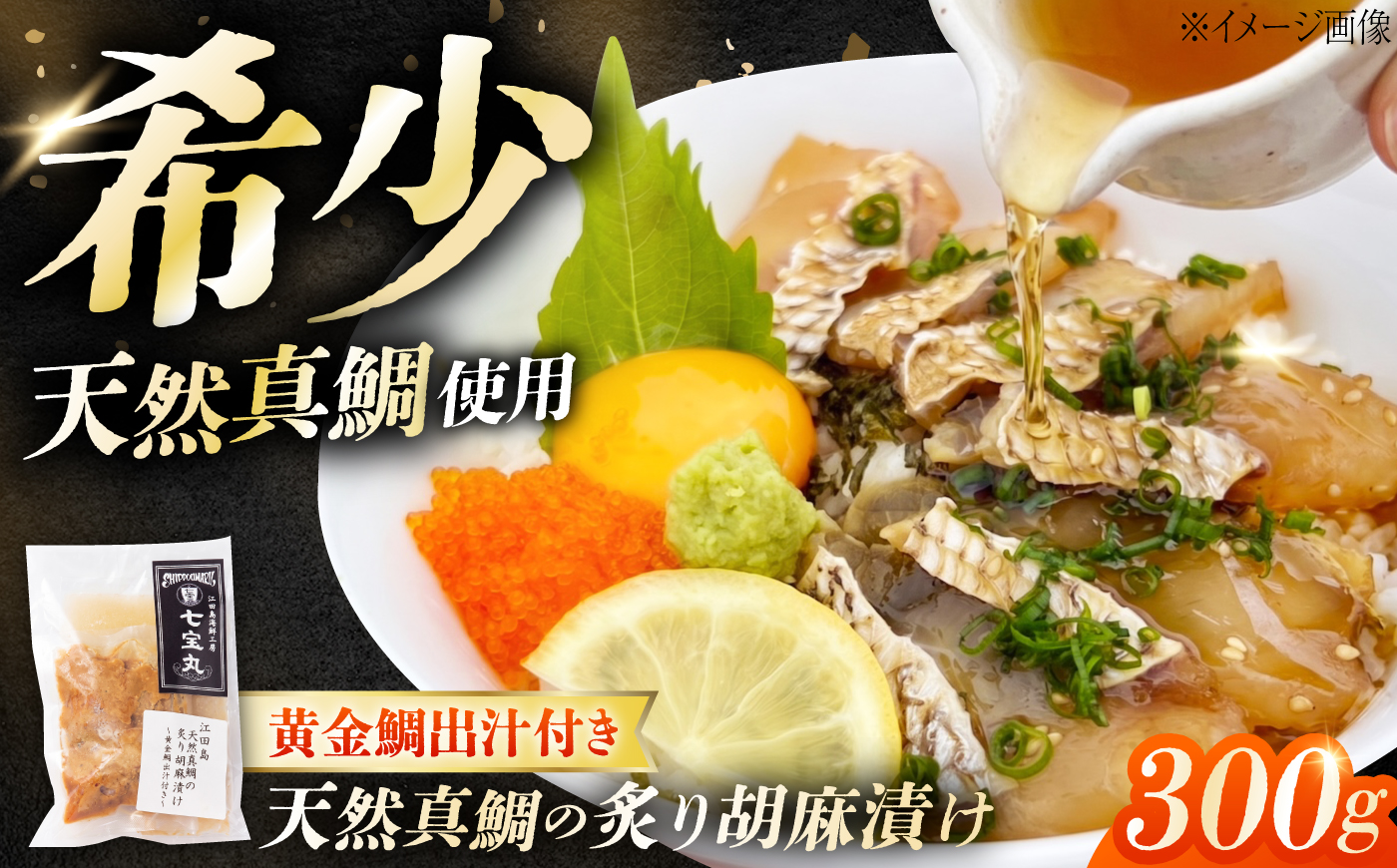 江田島天然真鯛の炙り胡麻漬け 黄金鯛出汁付き 料理 和食 簡単 レシピ 魚介類 海産物 海鮮 刺身 ギフト お取り寄せ 江田島市/七宝丸 [XBY017]
