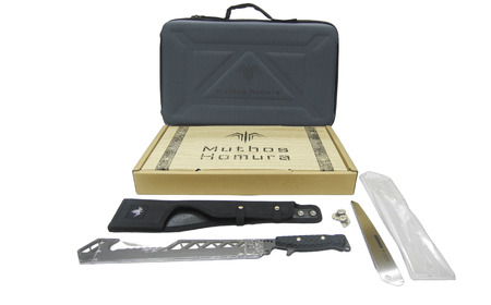 MH Matchet 洋鉈 藪漕ぎ鉈 全長466mm ノコギリ ステンレス黒化処理 燕三条 Muthos Homura