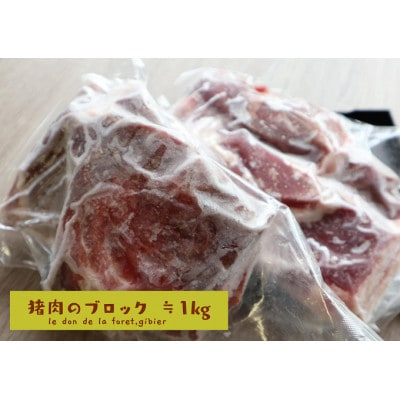 いのしし肉(ブロック)約1kg(約500g×2パック)【土佐の里山グループLLC】【配送不可地域：離島】