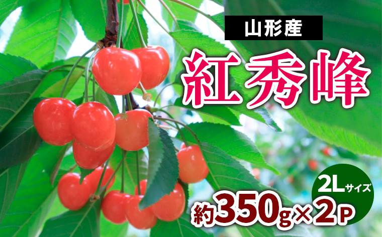 
            山形産 さくらんぼ 紅秀峰 約700g(約350g×2P) 2Lサイズ 【令和7年産先行予約】FS23-723 くだもの 果物 フルーツ 山形 山形県 山形市 2025年産
          