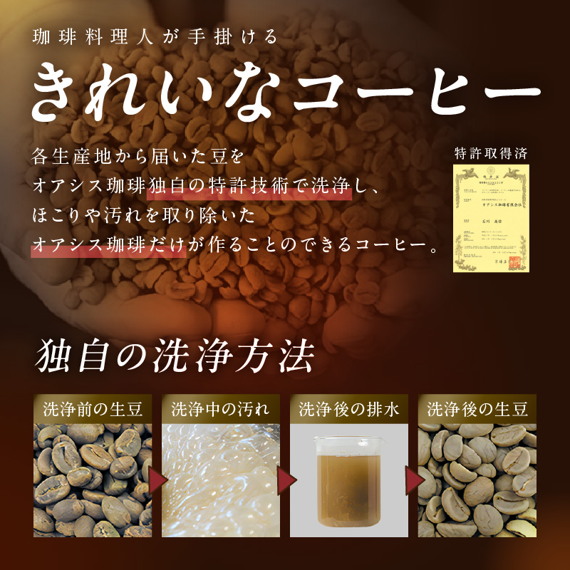 ★特許製法★きれいなコーヒーレギュラー珈琲5種セット(粉)200g×5袋 ギフトセット_イメージ2