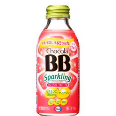 ふるさと納税 長柄町 【毎月定期便】【24本】エーザイ チョコラBBスパークリング グレープフルーツ&amp;ピーチ味全3回