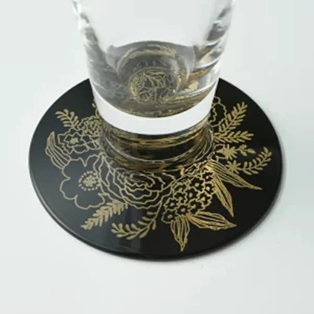 みよし漆器本舗 紀州塗り ぬりもん de Verre ピルスナーグラス ペアセット 金 銀 ボタニカル 285ml