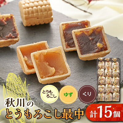 【ふるさと納税】秋川のとうもろこし最中(15個入)【お茶ぞっぺの中島屋(あきる野の匠)】【配送不可地域：離島】【1508508】