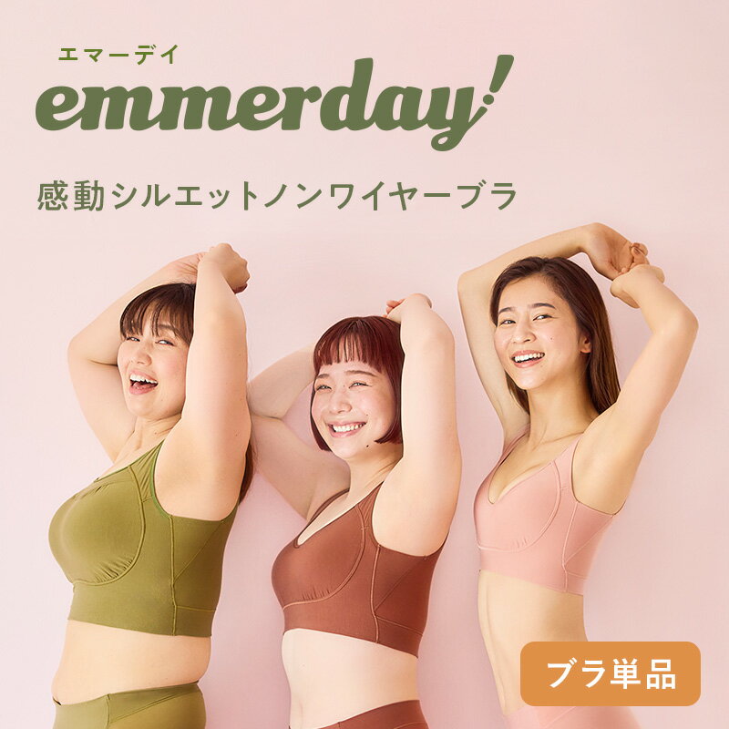 【ふるさと納税】【単品】emmerday！ノンワイヤーブラ ブラジャー ブラ ナイトブラ 夜用 バストケア ノンワイヤー 補正下着 背肉 脇肉 補正 育乳