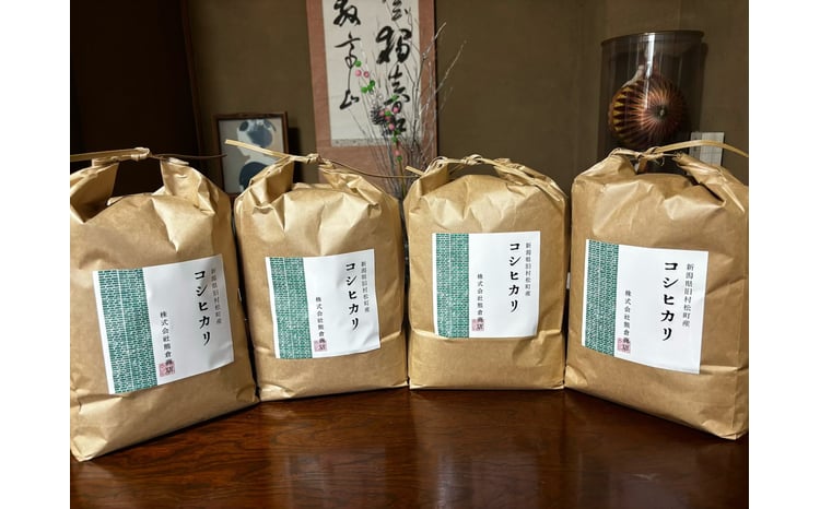 令和7年産 コシヒカリ 旧村松町産 20kg(5kg×4袋) | 新潟産コシヒカリ 新潟県産コシヒカリ 新潟県産こしひかり 米 お米 こしひかり ブランド米 新潟県 五泉市 株式会社熊倉商店