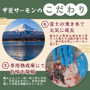 富士の湧き水や山梨の温泉で育った絶品推し【甲斐サーモン】西京漬け＆塩こうじ漬け 1kg超＆【温泉ワインうなぎ】蒲焼 1尾(大)