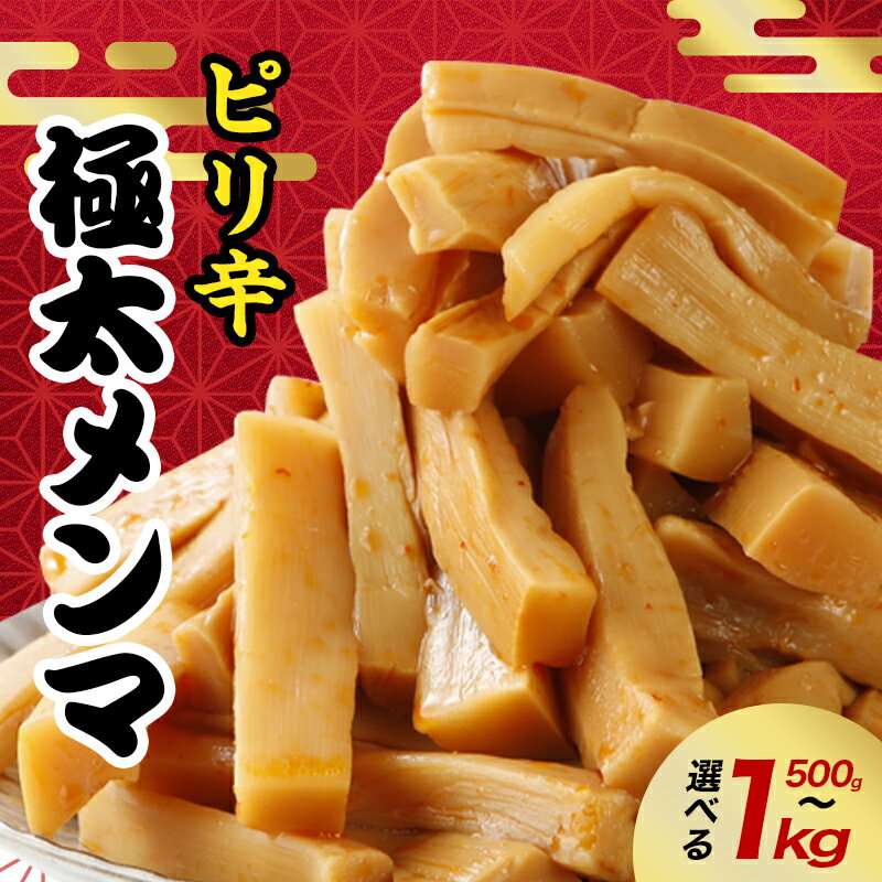 【ふるさと納税】＼容量が選べる！／ ピリ辛極太メンマ 500g 800g 1kg F21C-223