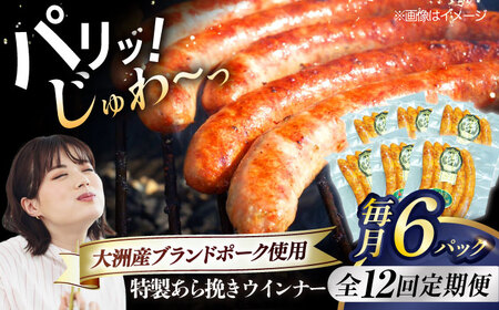 ウインナー【全12回定期便】特製 5本入り×6袋  ウインナー[AGAZ078]