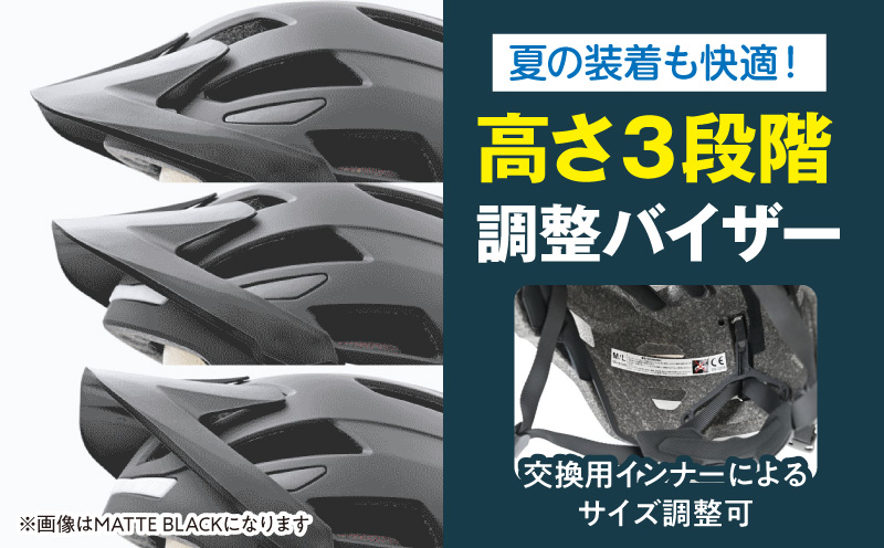 LEDライト内蔵 自転車用ヘルメット(WHITE×BLUE) 自転車 LEDライト 通勤_M037-005-01