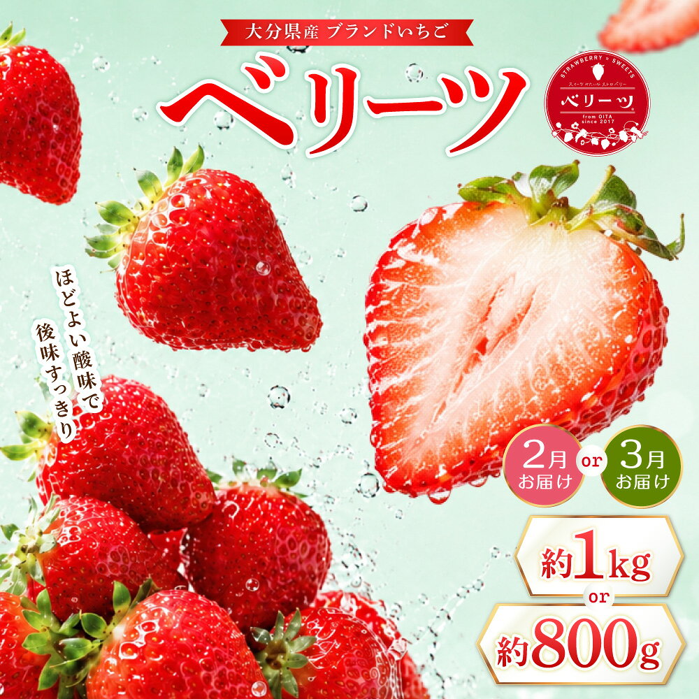 【ふるさと納税】 ベリーツ いちご【選べる内容量・出荷時期】 約200g×4P / 約250g×4P / 2月出荷 / 3月出荷 いちご 苺 イチゴ 果物 くだもの フルーツ ストロベリー スイーツ 大分県 姫島村 2A1