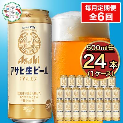 ふるさと納税 守谷市 【毎月定期便】アサヒ生ビール(マルエフ) 500ml×24本(1ケース)全6回
