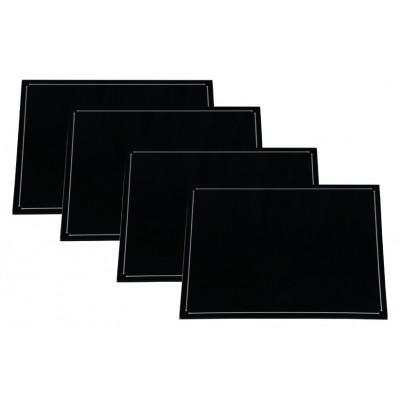 ふるさと納税 海南市 ライン長角折敷4枚組/黒