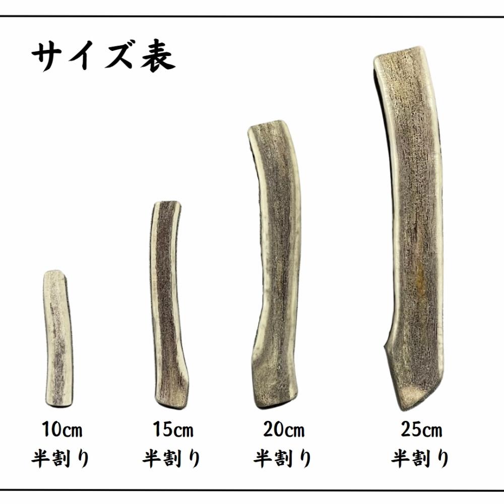 鹿の角 10cm 半割り 10本 犬のおもちゃ デンタルケア 小型犬 鹿角 北海道  EH05