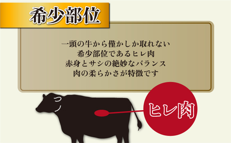 KU206-10＜冷蔵・真空包装＞希少部位！A4等級以上！宮崎牛ヒレステーキ10枚（約1,200g）【スーパーほりぐち】