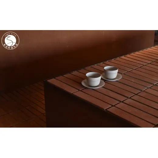1616/ CMA Tea Cup & Soft Flat 120 Earth Grey 各2セット【1616/arita japan】有田焼 セシリエ・マンツ 北欧 デンマーク食器 器 うつわ ティーカップ カップ プレート 皿 グレー シンプル シック モダン ギフト A22-109