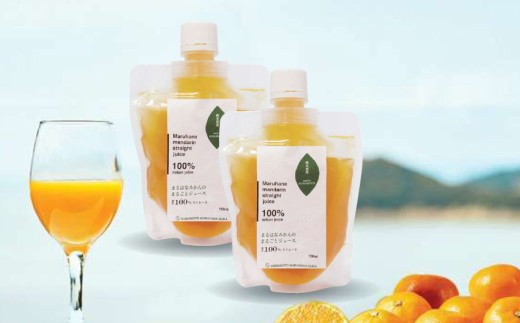 まるはなみかんのまるごとジュース 150ml パウチ × 10個 ジュース ストレート ストレートジュ－ス みかん ミカン フルーツ 果汁 果実 果物 くだもの 柑橘 甘味 コク 高濃度みかん 国産 熊本県産 冷蔵