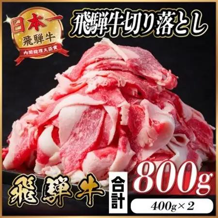 飛騨牛 切り落とし 約800g(約400g×2パック)【冷蔵便】A4～A5等級 黒毛和牛 小分け_肉 飛騨牛 牛肉 うし ビーフ_【配送不可地域：離島】【1544083】