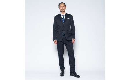 【ふるなび限定】メンズBizテーラードジャケット「ワークウェアスーツ」スーツに見える作業着　丸洗い可 ストレッチ 速乾 部屋干し可 撥水 シワになりにくい　ダークネイビー FN-Limited-SP 