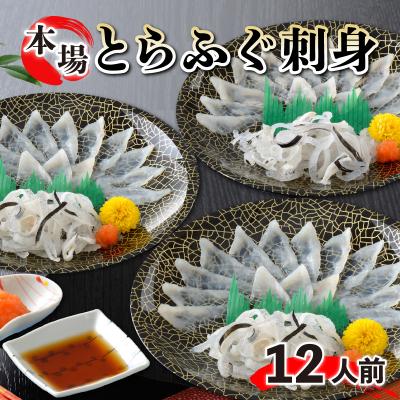 ふるさと納税 下関市 とらふぐ刺身と国産ふぐ刺身 満足セット 冷凍 12人前 下関 山口 FG025