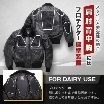ふるさと納税 京都市 【デグナー】ヴィンテージフライトレザージャケット[16WJ-10C] 2XLサイズ|京都 バイクギア |  | 02