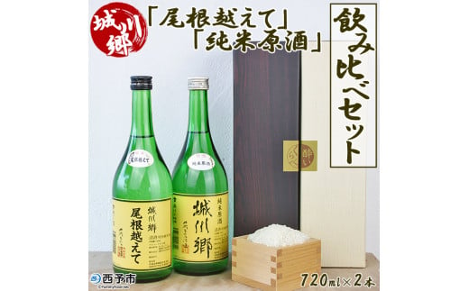 ＜日本酒 城川郷「尾根越えて」「純米原酒」飲み比べ セット 720ml×2本＞ お酒 さけ 特別純米酒 おねこえて ギフト 贈り物 贈答用 お祝い 御祝い 内祝い 家飲み 宅飲み 乾杯 特産品 中城本家酒造 愛媛県 西予市【常温】『1か月以内に順次出荷予定』