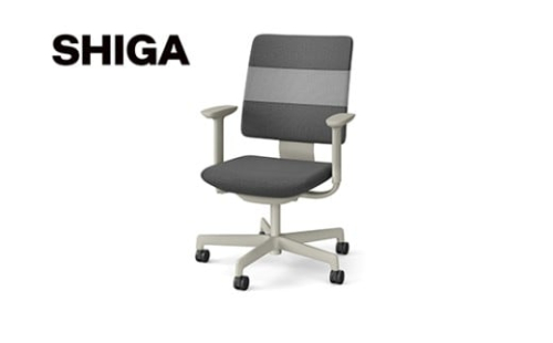 イトーキ SHIGA シガ 昇降脚 背トリプル ベースカラー:ペールオリーブ / 座面カラー:ツートーンWC（KJ-517SEM-L4WCF）キャスター5本脚 【アンクルムーブ・シンクロロッキング / アジャスタブル肘 / 抵抗付きウレタンキャスター】 日本製 ワークチェア オフィスチェア 柴田文江氏デザイン【EI188W】