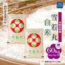 【ふるさと納税】＜配送時期が選べて便利な定期便＞ 令和6年産 真室川町 雪若丸 ［白米］ 60kg定期便（10kg×6回お届け）