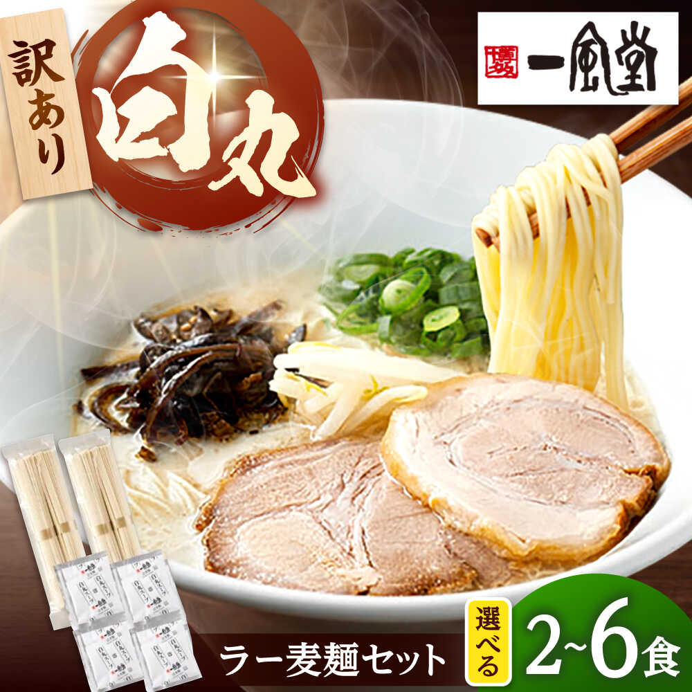 【ふるさと納税】【訳あり】「一風堂白丸 ラー麦麺セット バラ2〜6食分 桂川町/博多漁師の里[ADCA007]