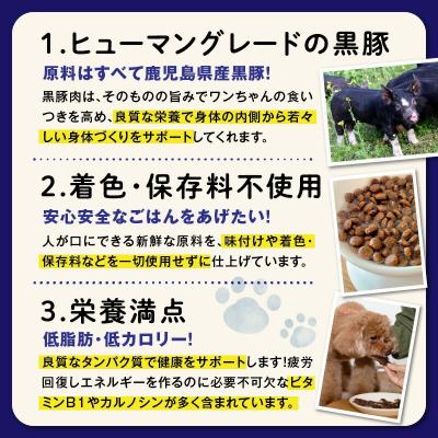 ふるさと納税 南九州市 ワンちゃんのための黒豚ごはん【黒豚ジャーキー3種のセット】常温品 |  | 02