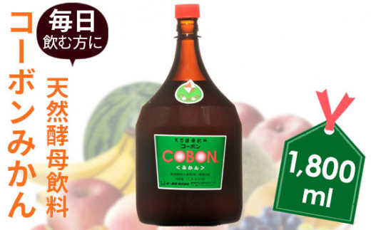 
No.181018-03 毎日飲む方に！天然酵母飲料「コーボンみかん」（1800ml×1本）
