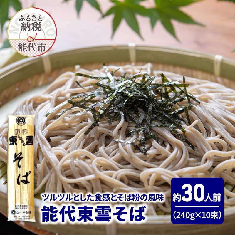 【ふるさと納税】そば 能代東雲そば 240g(約3人前)×10束 麺 乾麺 冷たい 温かい 蕎麦 年越し蕎麦　お届け：ご入金確認後、2週間から1ヶ月程でお届けします。
