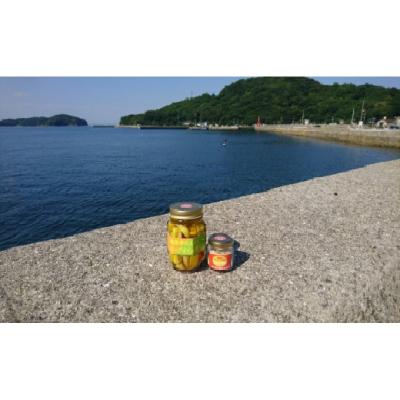 ふるさと納税 笠岡市 真鍋島赤にんにくオリーブオイル漬けとにんにく卵黄(粉末)のセット　A-188