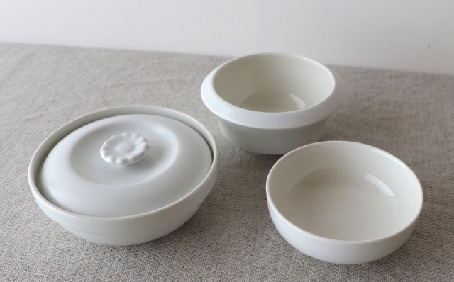 
            【セット】MOTIF Silk 蓋物と千代口と小鉢 3枚セット 吉右ヱ門製陶所 （蓋物・千代口・小鉢 各1個） 
          