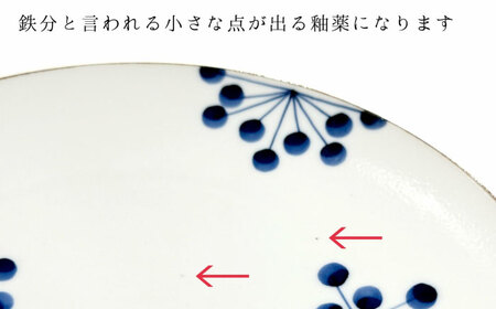 【吉田焼】はなてん模様21cmプレート2点 副久製陶所 24to3 / 佐賀県 / 株式会社西富陶磁器[41APCJ016]