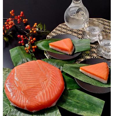 ふるさと納税 魚津市 【毎月定期便】【急速冷凍品】厚切り鱒寿司　1段×1個　全3回