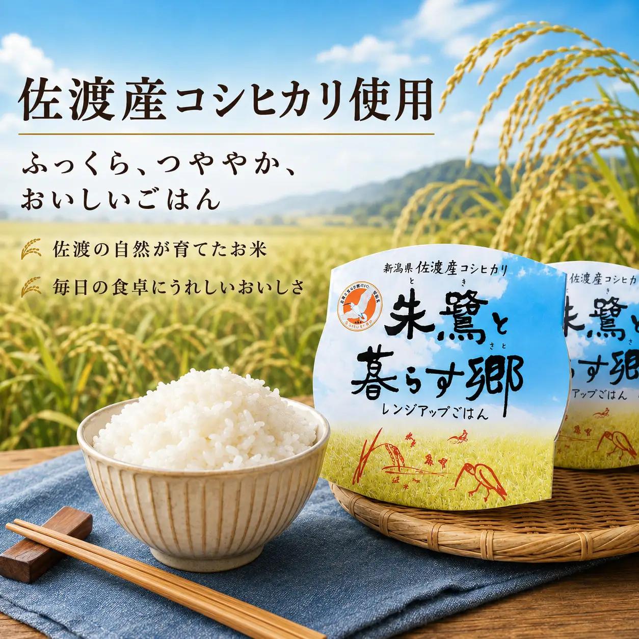 パックごはん 佐渡産コシヒカリ 朱鷺と暮らす郷 レンジアップごはん 150g×20個