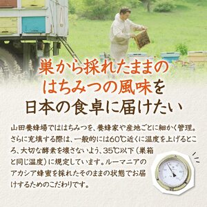 山田養蜂場ルーマニア産アカシア蜂蜜200g（ビン入り）×3個（64301）【006-a039】