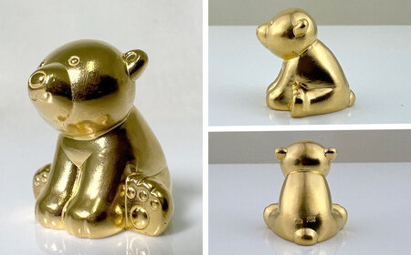 純金製（Ｋ24）『くま』 オブジェ ALPBK158