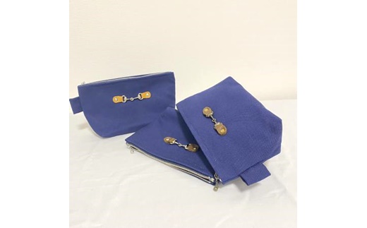 舟形ポーチ NAVY【38017】